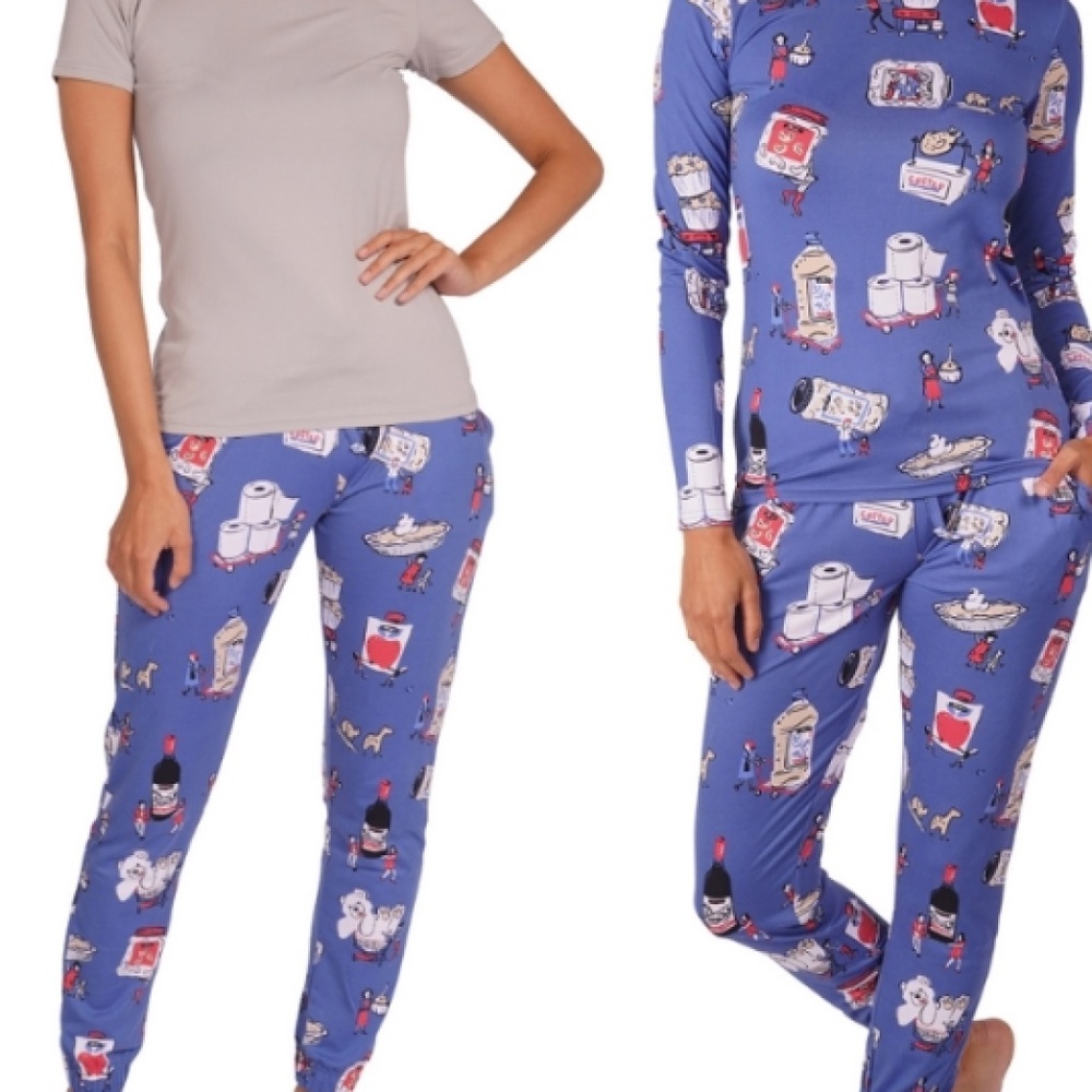 Munki Munki Women's Costco Themed 3-Piece Pajama Set - NEW
